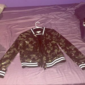 Sparkly zip-up jacket